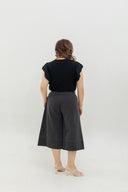 Soft Denim Culottes (Charcoal)
