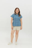 Frame Soft Denim Top (Skywash)