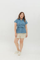 Frame Soft Denim Top (Skywash)