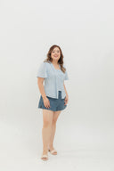 Heirloom Kebaya Top (Powder Blue Eyelet)