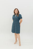 Ease Soft Denim Shift Dress (Vintage Blue)