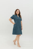 Ease Soft Denim Shift Dress (Vintage Blue)