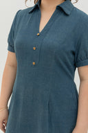 Ease Soft Denim Shift Dress (Vintage Blue)