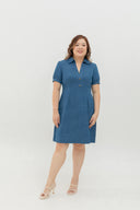 Ease Soft Denim Shift Dress (Classic Blue)