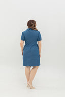 Ease Soft Denim Shift Dress (Classic Blue)