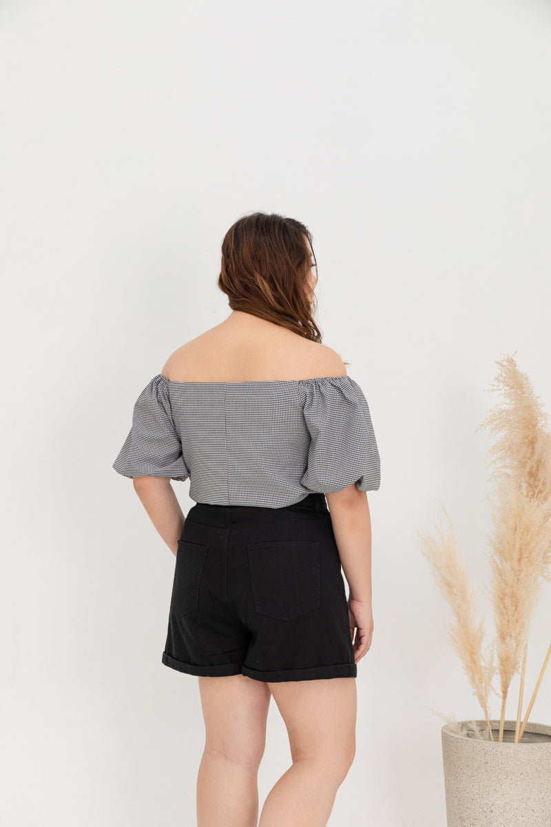 Heartshape Neckline Top - Multi Wear (Black)