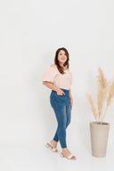 Stretchable High-Waist Denim Jeans  (Light Wash)