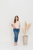 Stretchable High-Waist Denim Jeans  (Light Wash)