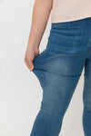 Stretchable High-Waist Denim Jeans  (Light Wash)