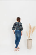 Stretchable High-Waist Denim Jeans (Dark Wash)