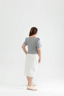 Iron-Free Square Neck Top (Grey)