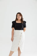 Iron-Free Square Neck Top (Black)