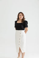 Iron-Free Square Neck Top (Black)