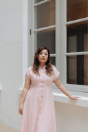 Vienna Stripe Dress (Pink)
