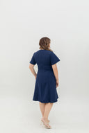 The Marceau Dress (Midnight Blue) - ELTWINE