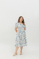 Lattice Bloom Dress (Porcelain Blue)