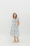 Lattice Bloom Dress (Porcelain Blue)