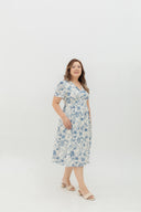 Lattice Bloom Dress (Porcelain Blue)