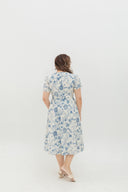 Lattice Bloom Dress (Porcelain Blue)