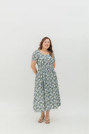 Fieldnote Smocked Waist Midi Dress (Frosted Petals)