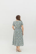 Fieldnote Smocked Waist Midi Dress (Frosted Petals)