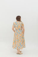 Fieldnote Smocked Waist Midi Dress (Sunrise Bloom)