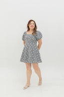 Carefree Romper-Dress (Midnight Check Embroidery)