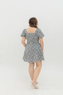 Carefree Romper-Dress (Midnight Check Embroidery)