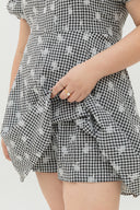 Carefree Romper-Dress (Midnight Check Embroidery)