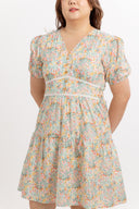 Cottage Bloom Smocked-back Dress (Garden Mist)