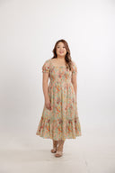 Morningvale Smocked Midi Dress (Fernwood)
