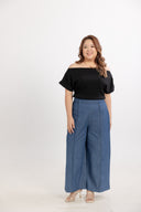 Linear Wide-Leg Jeans (Deep Wash)