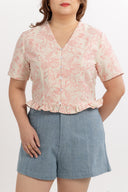 Maison Peplum Top (Pink)