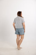 Breezy Collared Shirt (Coastal Stripe)