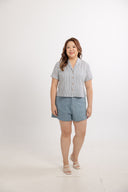 Breezy Collared Shirt (Coastal Stripe)