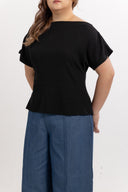 Pivot Ribbed Top (Black)
