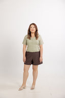 Eyelet Aura Top (Sage)