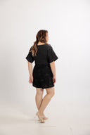Kimono Romper (Midnight Velvety Floral)