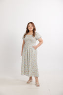Willowlane Smocked Midi Dress (Blue Thistle)