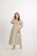 Willowlane Smocked Midi Dress (Vintage Cream)