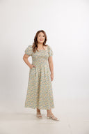 Willowlane Smocked Midi Dress (Vintage Cream)