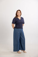 Linear Wide-Leg Jeans (Deep Wash)