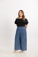 Linear Wide-Leg Jeans (Deep Wash)