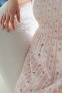 Morningvale Smocked Midi Dress (Powder Rose)