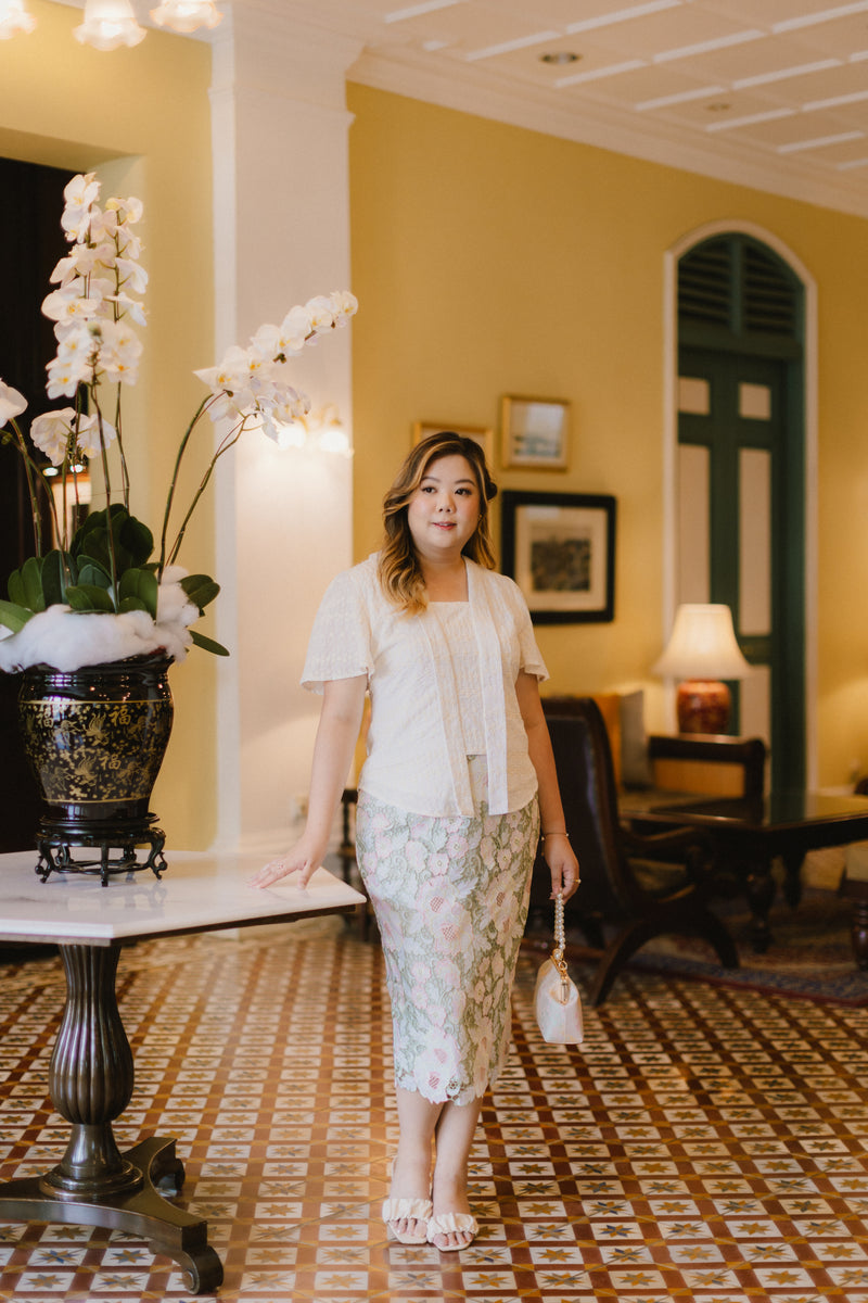 Heirloom Kebaya Top (Ivory Eyelet)
