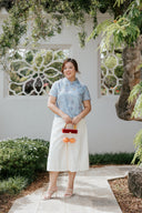 Everyday Cheongsam Top (Édition Limitée Print — Mizuki Blue) - ELTWINE