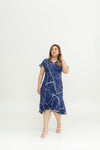 Flute Hem Midi Dress (édition limitée print in Confetti)