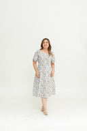 Daisywood Pintuck Midi Dress (Floral)