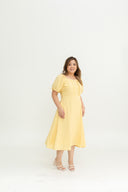 Daisywood Pintuck Midi Dress (Butter Yellow)