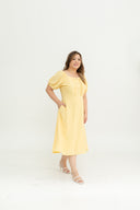 Daisywood Pintuck Midi Dress (Butter Yellow)